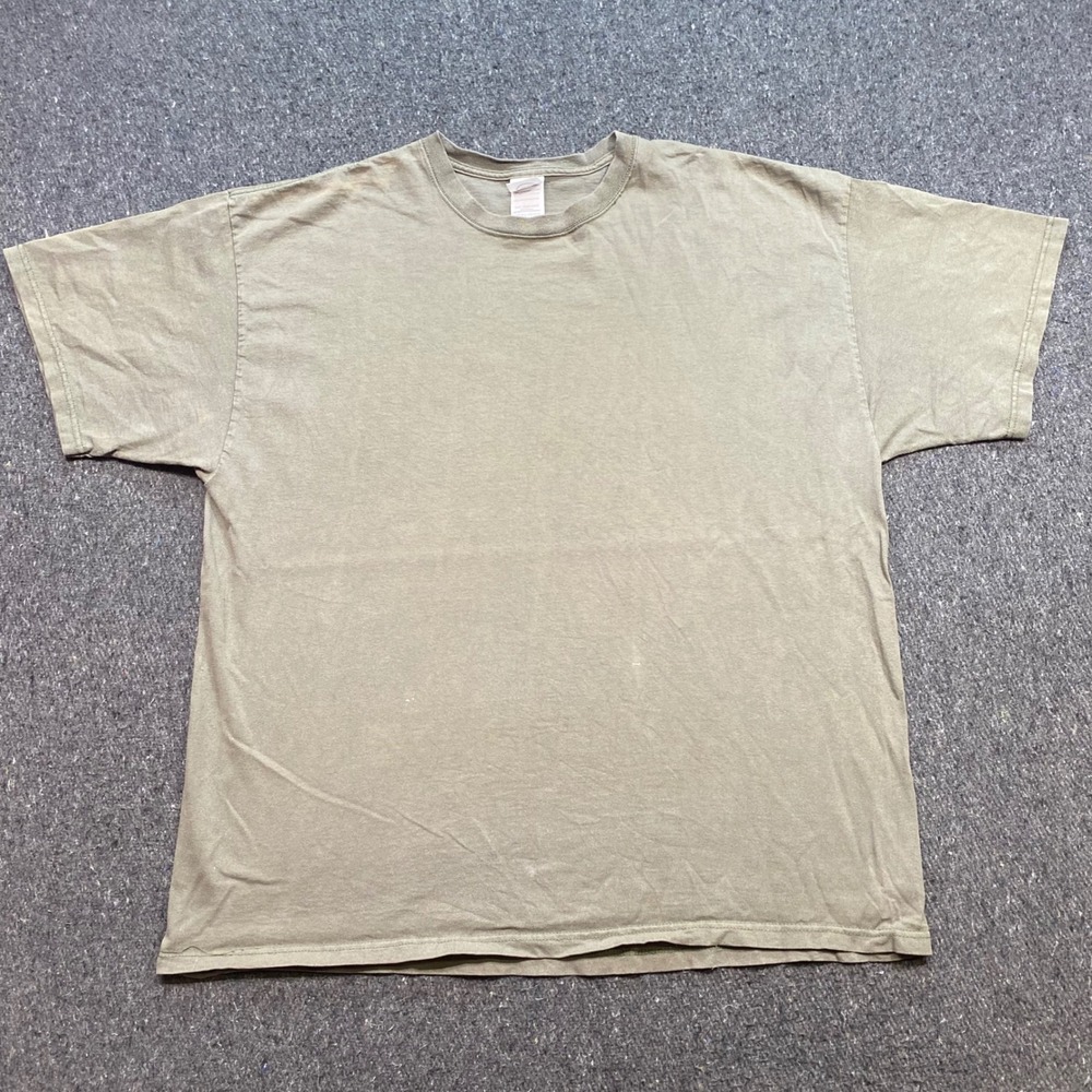 Delta Magnum Weight TShirt Sz 2XL Mens Olive Green Skater Grunge Streetwear